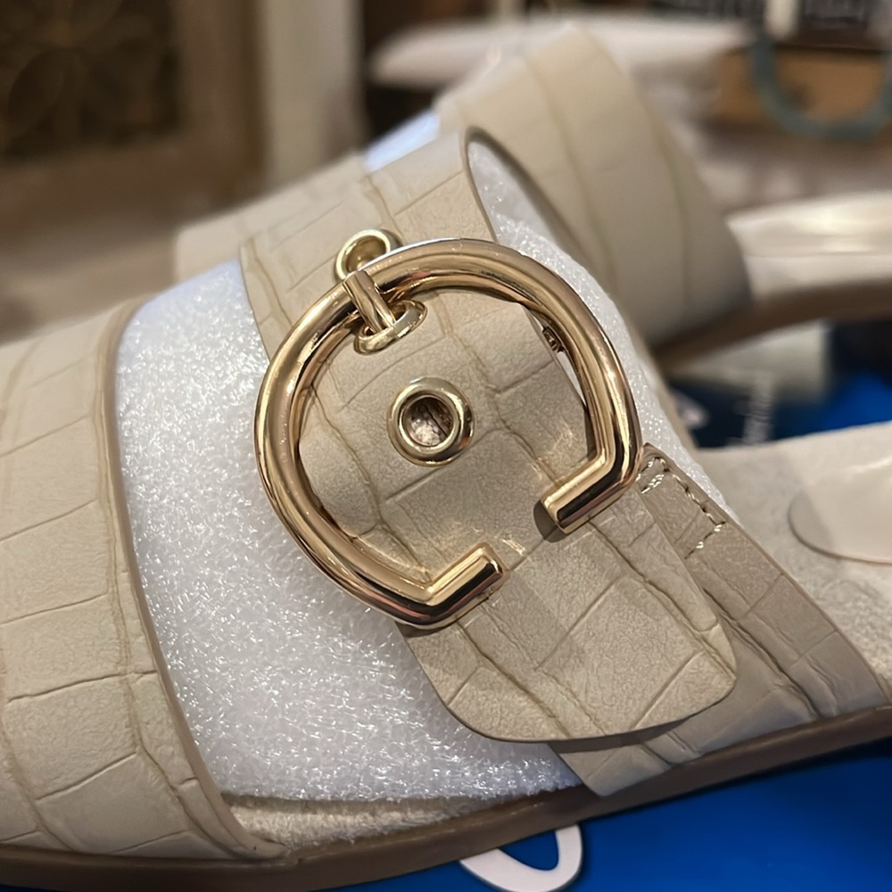EASY STREET Taupe Viviana Slide Sandals/NIB/8.5M - Picture 10 of 12